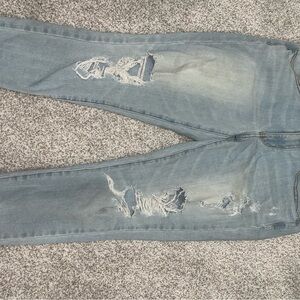 Distressed Light Blue Jeans